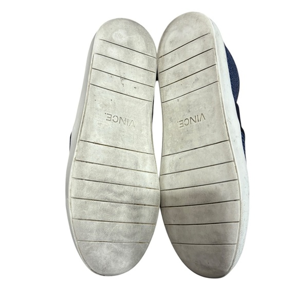 Vince Blue Basketweave Leather Blue Slip On Casual Sneakers Women’s 10/40 - Picture 4 of 7
